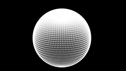 Big translucent sphere. Abstract Globe Grid. 3D Grid Design. 3D Technology Style.3D rendering.