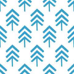 Endless Christmas Pattern with Christmas trees