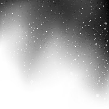 winter snow black background