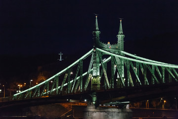 Liberty Bridge. Night view