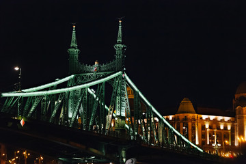 Fototapeta na wymiar Liberty Bridge. Night view