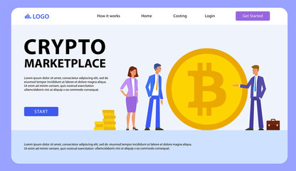 Business man and woman mining bitcoin crypto currency concept. Blockchain network business layout.