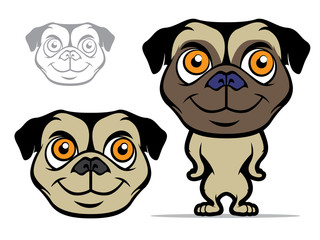 Pug Cartoon Mascot