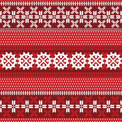 Seamless pattern with lapland motifs.