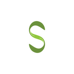 S letter with leaf logo