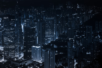 dark blue night cityscape background