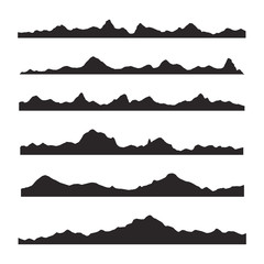 Mountains silhouettes Vector