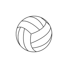 Volleyball Icon isilated on white background. Line style.