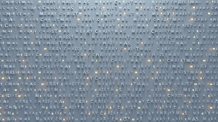Fototapeta premium Pattern of merry christmas text 3D render