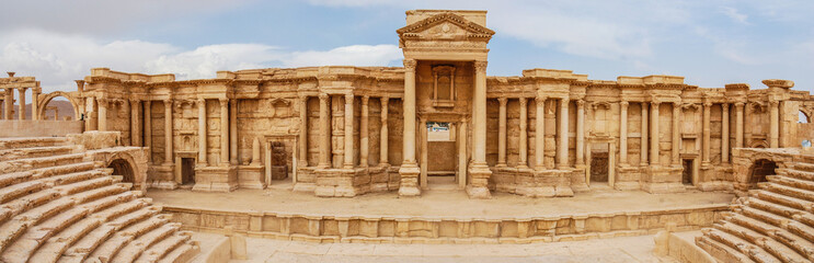 Palmyra, Syria - Ruins Old Greco Roman - obrazy, fototapety, plakaty
