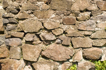 Stone texture of a wall, texture background. Natural background of old stone wall