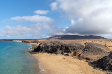 Fototapeta na wymiar Cera beach, Papagayo beaches, Lanzarote, Canary Islands, Spain