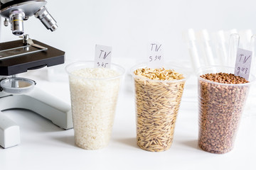 Tests for pesticides in cereal in at laboratory