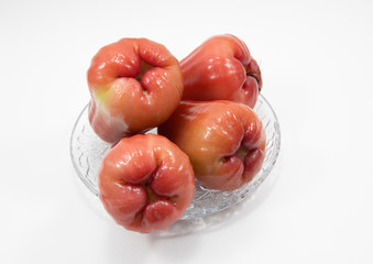 4 Rose Apple on white background