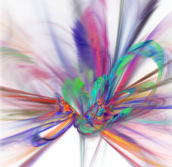 Abstract fantastic colorful illustration, splash of colors.