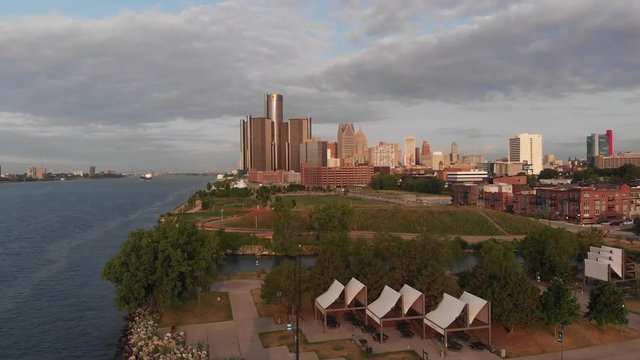 Revealing the Detroit Skyline from the Lighthouse