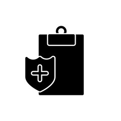 health insurance icon vector glyph style