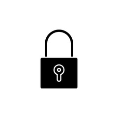 lock icon vector glyph style