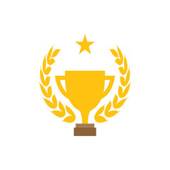 Trophy cup graphic design template vector illustration