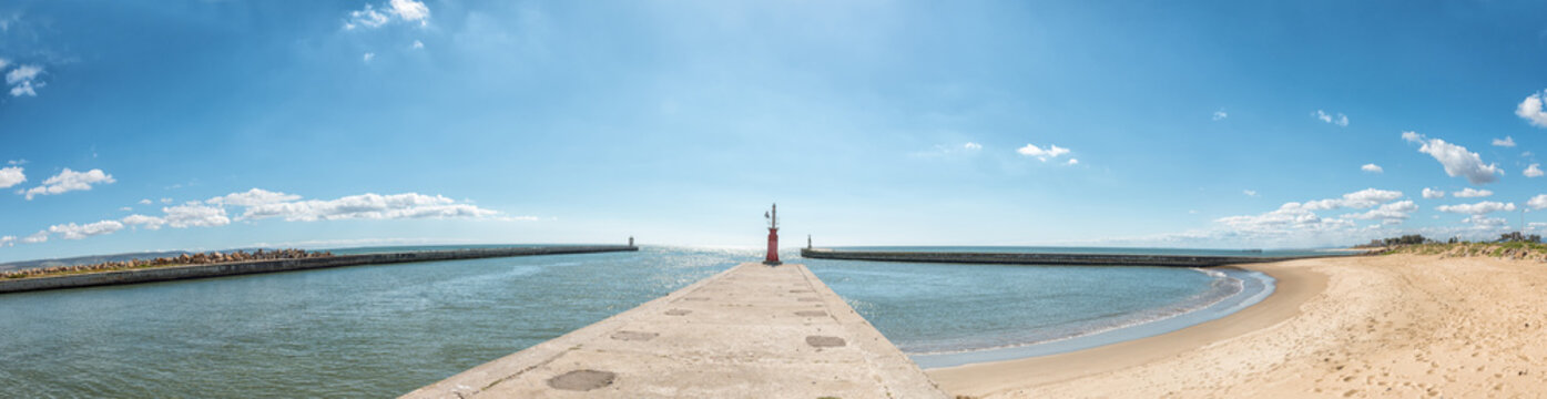 Harbor in the mouth of the Berg River in Laaiplek