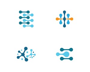 Molecule logo template vector icon