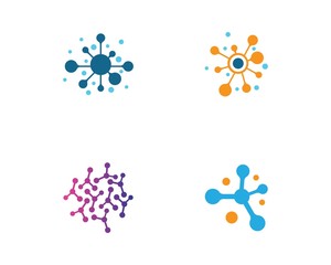 Molecule logo template vector icon
