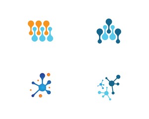 Molecule logo template vector icon