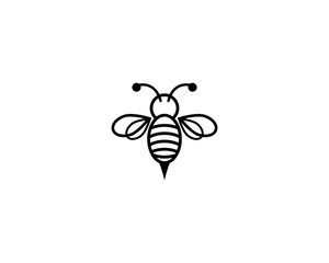 Bee logo vector icon illustration