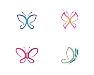 Obraz na płótnie Canvas Butterfly logo template vector icon