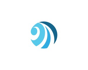Circle wave logo icon