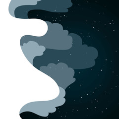 Vector isolated paper cut shape layers