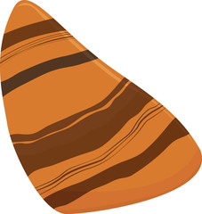 Red tiger eye stone vector gem.