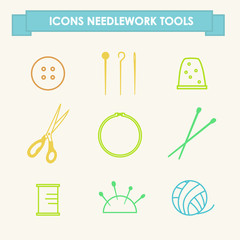 Icons needlework tools