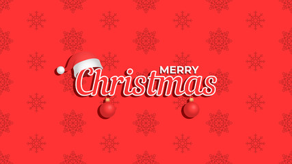 Merry Christmas background. Template for poster, banner or web. Vector illustration