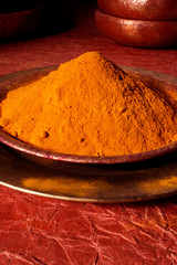 BOWL OF TUMERIC POWDER