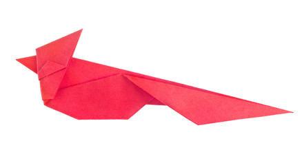 Red bird of origami