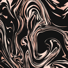 Black and rose gold marble texture abstract background.