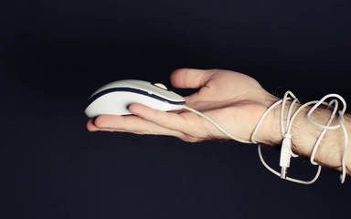 computer mouse in hand