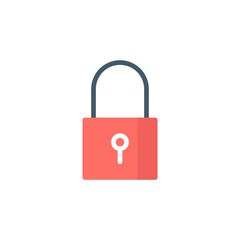 lock icon vector flat style