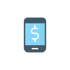 mobile banking icon vector flat style