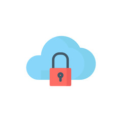 private cloud icon vector flat style