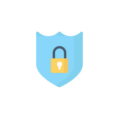 protected icon vector flat style