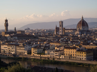 Fototapeta na wymiar Florence city skyline close to sunset, Florence, Italy