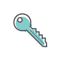 key icon vector with modern style