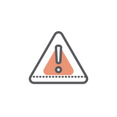 dangerous icon vector with modern style