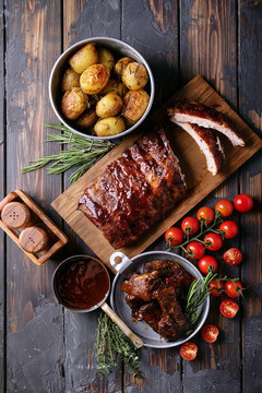 Home made pork and beef ribs