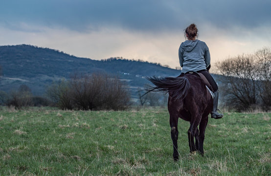 Riding a Hucul horse