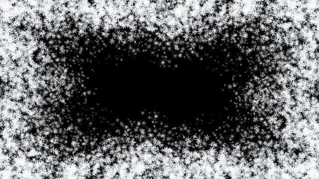 Freezing and thawing of the window. Animation freeze the window from the borders to the center. HD 1920*1080. Alpha Mask.