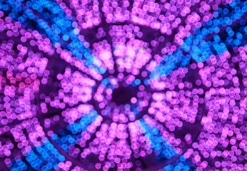 fondo navideño rosa y azul, bokeh de luces de navidad 