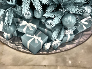 Shot of a group of boxes with presents